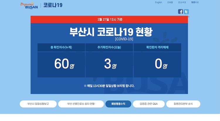 韓國武漢肺炎 釜山